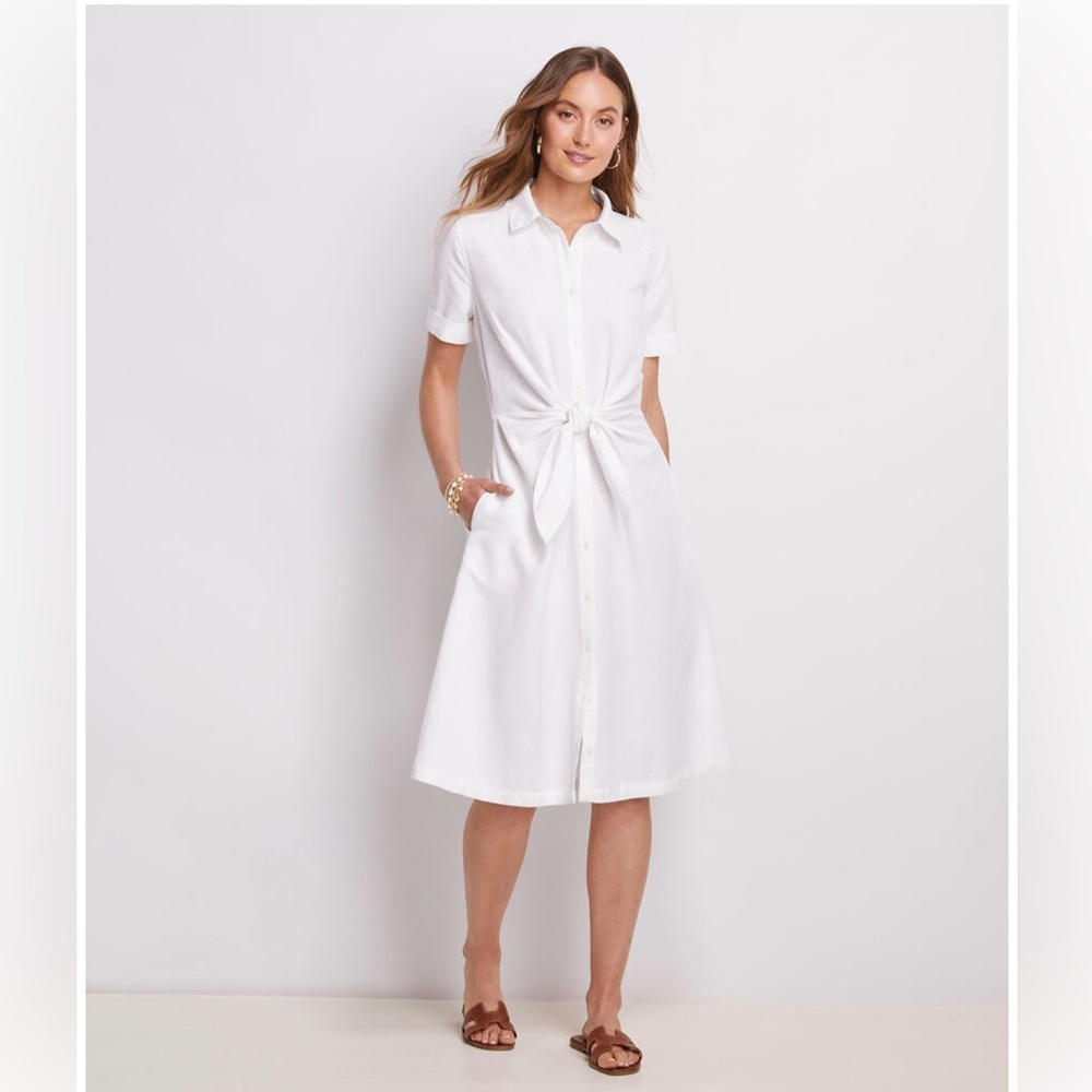 Vineyard Vines front Tie Linen Dress